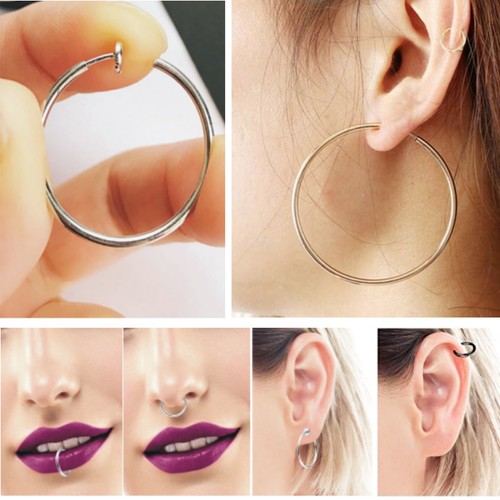 Pair clip on hoop - a,