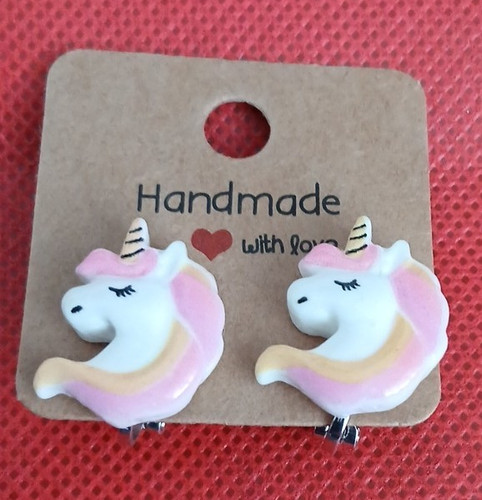 Handmade unicorn clip - unicorn, clip-on