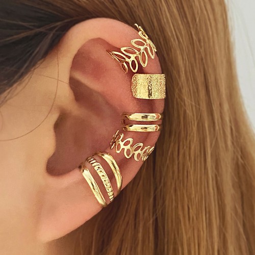 Set earring ear cuff clip - set,