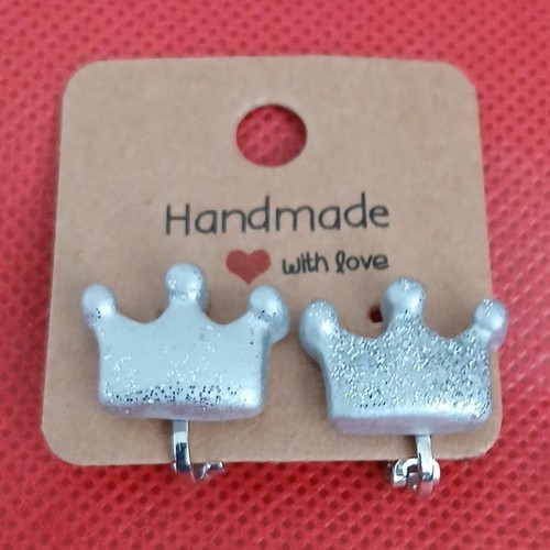 Handmade silver crown shape - handmade,