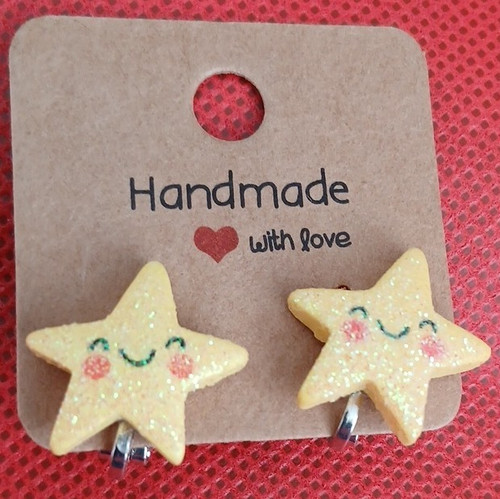 Handmade yellow clay - clay, star