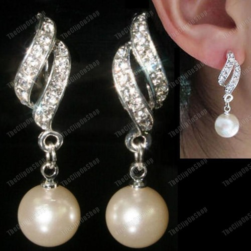 Clip pearl twist rhinestone - clip,