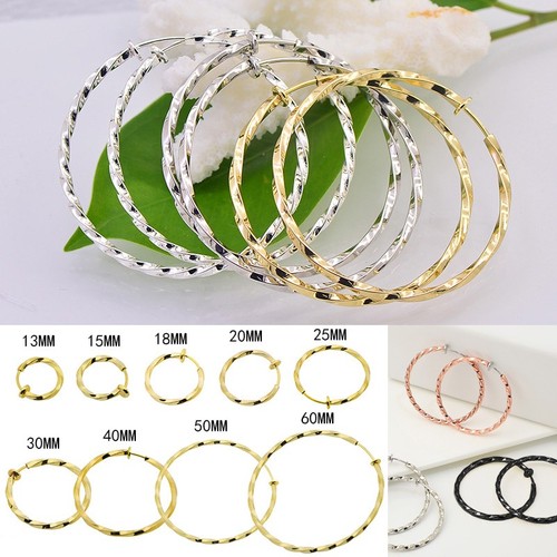 Pair clip twisted hoop - a,
