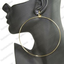 CLIP ON 4"big 10cm HOOPS thin