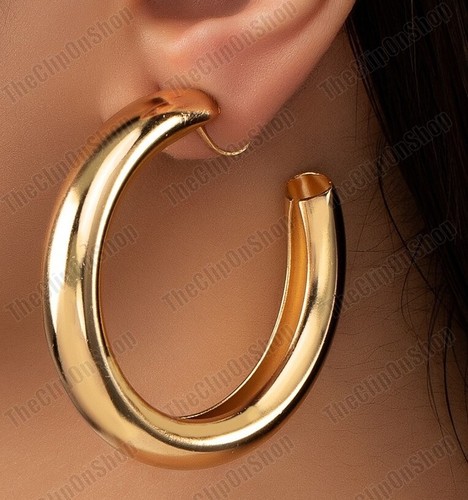 Clip thick chunky 5cm hoop - on,