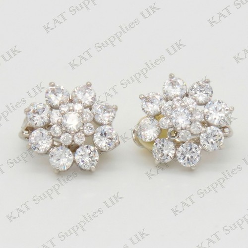 Clip earrings crystal - clip,