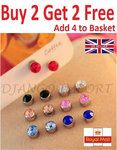 Magnetic clip diamante ear - clip, on