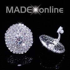 Round Clip On Earrings