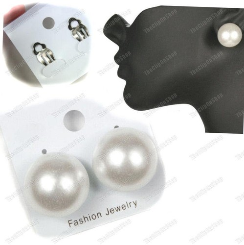 Clip 2cm white cream faux - on, white/cream