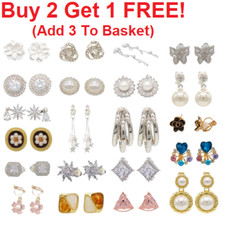 CLIP ON Earrings Womens Non